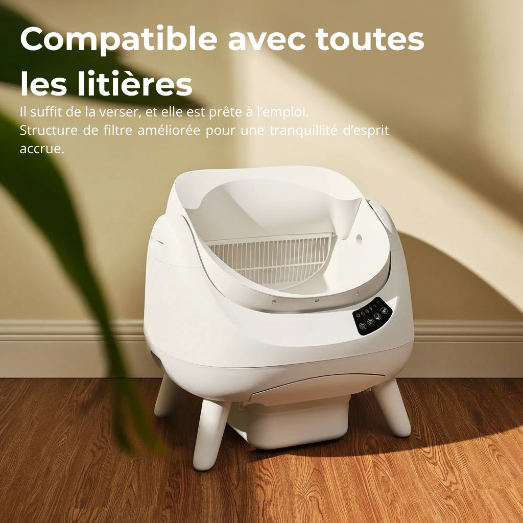 CATLIKE Open-X Litière autonettoyante intelligente (Design ouvert)