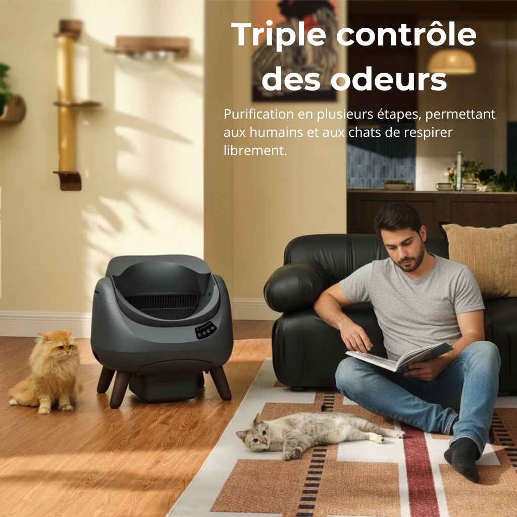 CATLIKE Open-X Litière autonettoyante intelligente (Design ouvert)